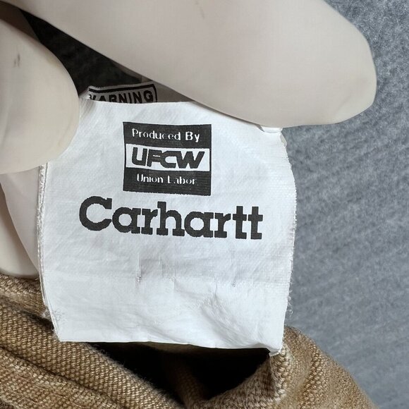 Carhartt 40x30 Canvas Duck Bib Overalls Insulated Double Knee Workwear USA Made - Picture 13 of 16